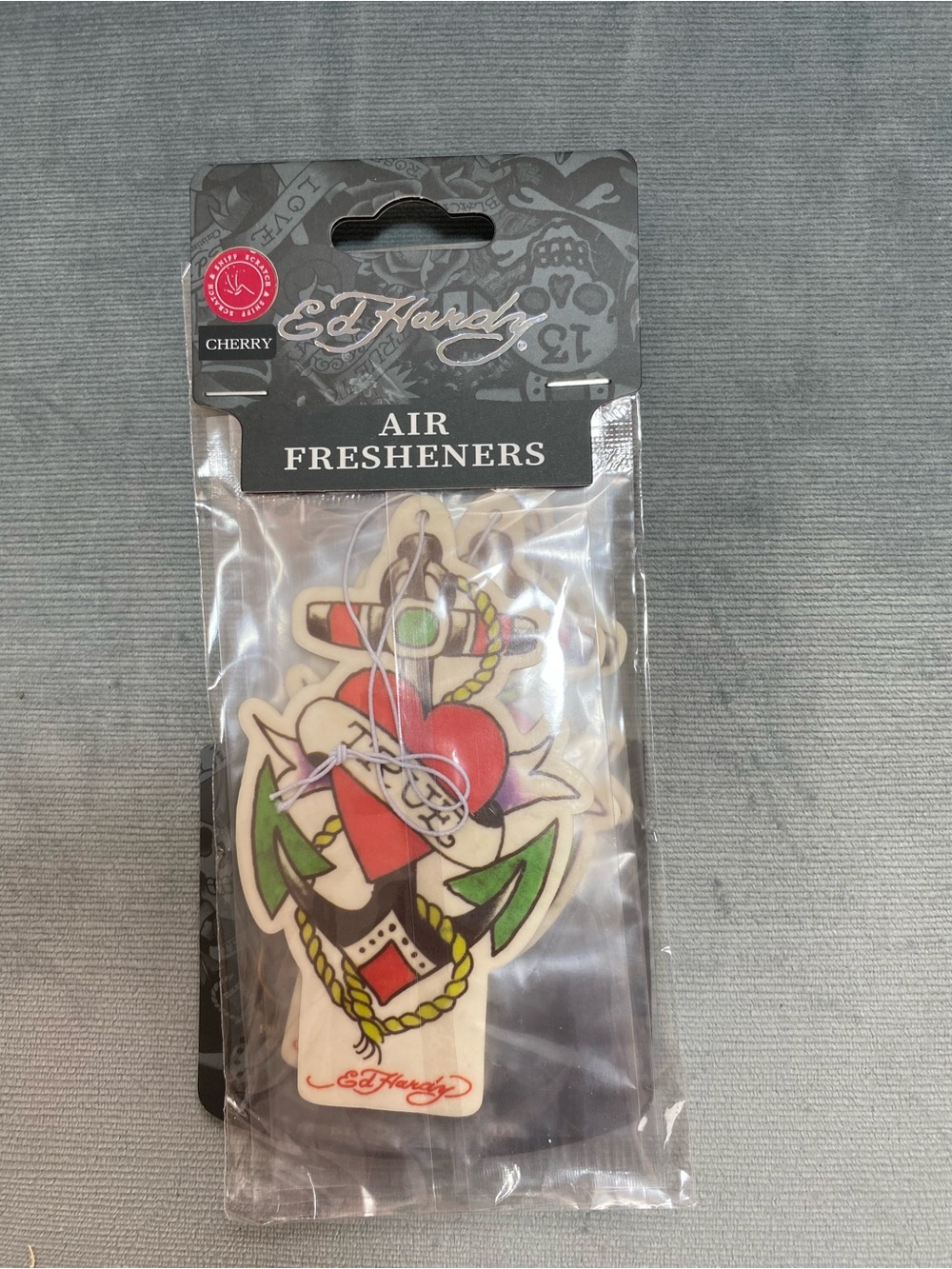 Ed Hardy Air Fresheners NWT 3 Pack True Tattoo with Heart and Anchor